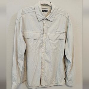 REI Light Cream Outdoor Button-Up Shirt